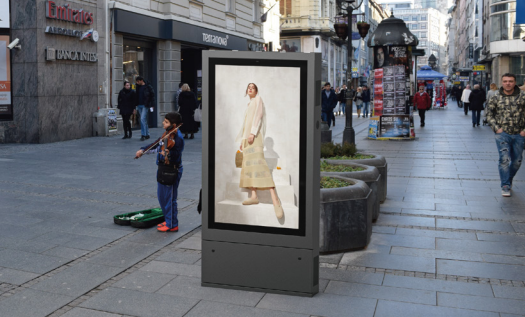 Outdoor Advertising Kiosk Single Face